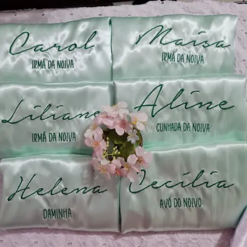 Kit 14 Robe Cetim Bordado Nude Rosê Gold Verde Menta
