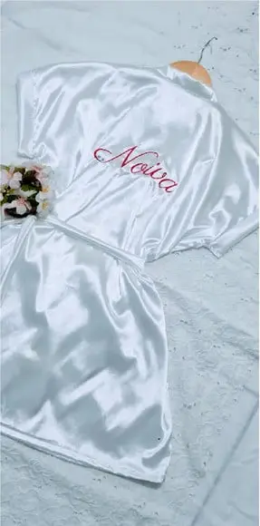 Kit 2 Robe Cetim Bordado Madrinha Noiva Mãe Todas as Cores