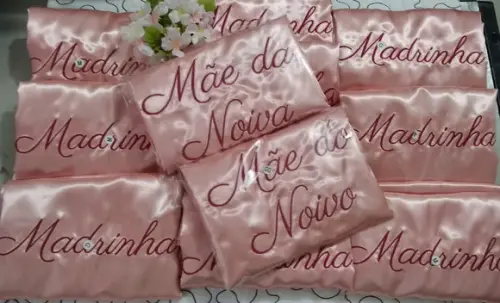 Kit 2 Robe Cetim Bordado Madrinha Noiva Mãe Todas as Cores
