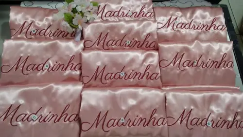 Kit 2 Robe Cetim Bordado Madrinha Noiva Mãe Todas as Cores