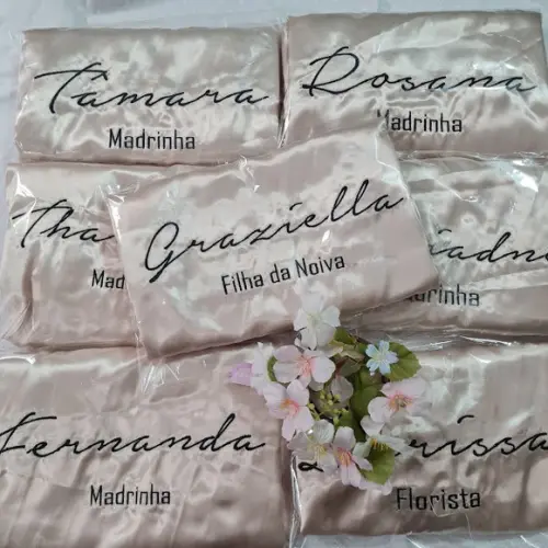 Kit 21 Robe Noiva Roupão Casamento Madrinha Cetim Bordado