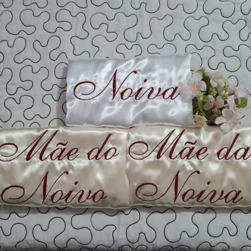 Kit 3 Robe Casamento Bordado Noiva Madrinha Mãe Convite