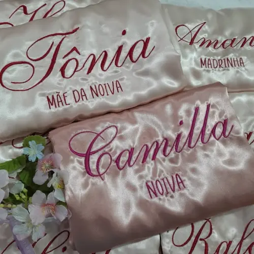 Kit 3 Robe Noiva Convite Mãe Hobby Roupão Nude Rosé Gold