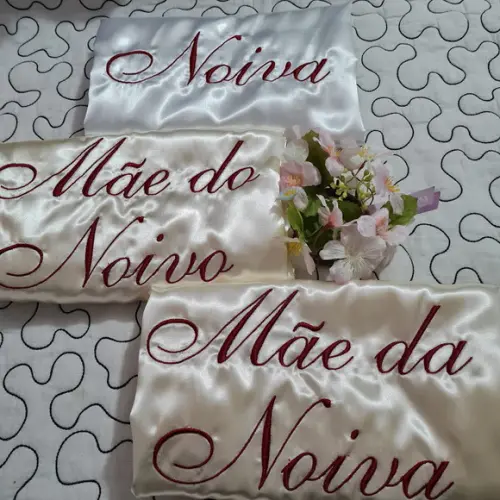 Kit 3 Robe Casamento Bordado Noiva Madrinha Mãe Convite