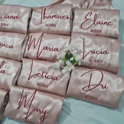 Kit 5 Robes Hobby Roupão Noiva Convite Casamento Madrinha