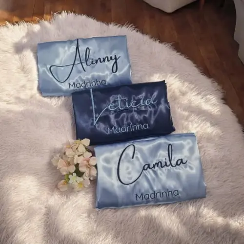 Kit 6 Robe Hobby Roupão Noiva Convite Casamento Madrinha