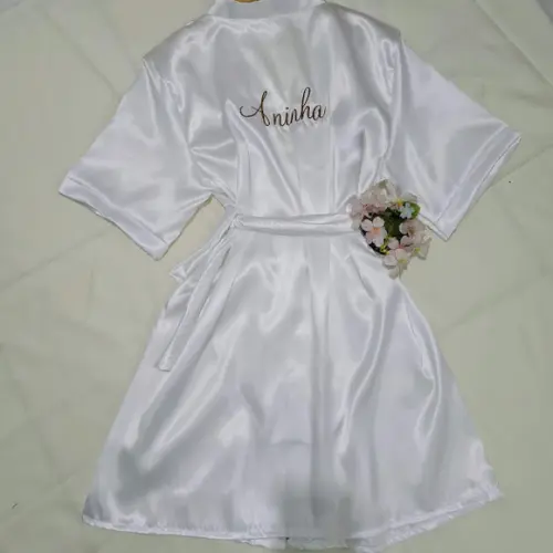 Kit 6 Robes Manga 3/4 Madrinha Convite Bordado