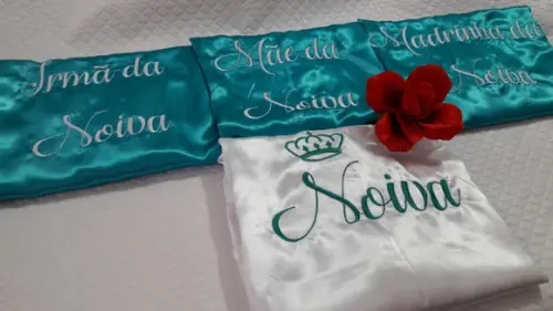 Kit 7 Robes Cetim Bordados Debutante Noiva