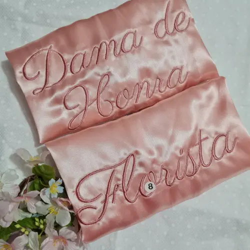 Robe Bordado Noiva Madrinha Hobby Roupão Nude Rosé Gold