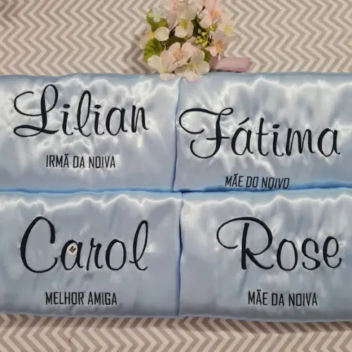 Robe bordado noiva madrinha hobby roupão serenity branco
