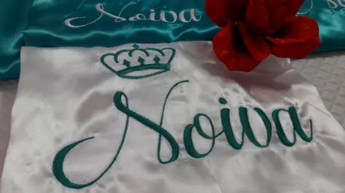 Robe Cetim Bordado Mãe Madrinha Noiva Debutante Tiffany