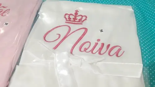 Robe cetim bordado noiva mãe debutante