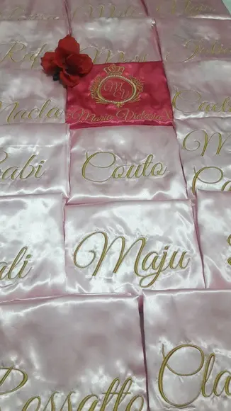 robe cetim bordado noiva mãe debutante