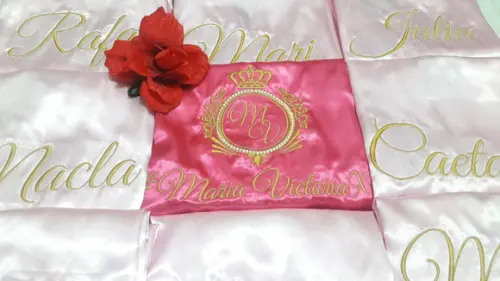robe cetim bordado noiva mãe debutante
