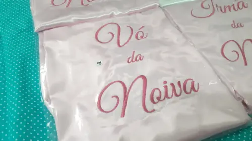 Robe cetim bordado noiva mãe debutante
