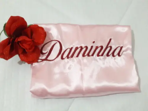 Robe Cetim Bordado Noiva Mãe Debutante Rosa Marsala