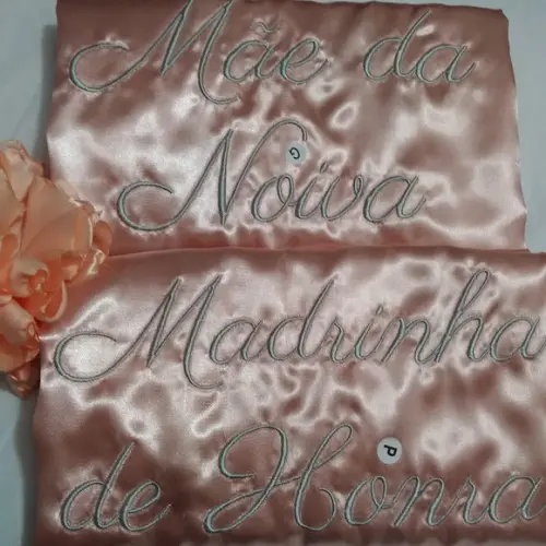 Robe Cetim Noiva Madrinha Hobby Roupão Rosa Gold Prata