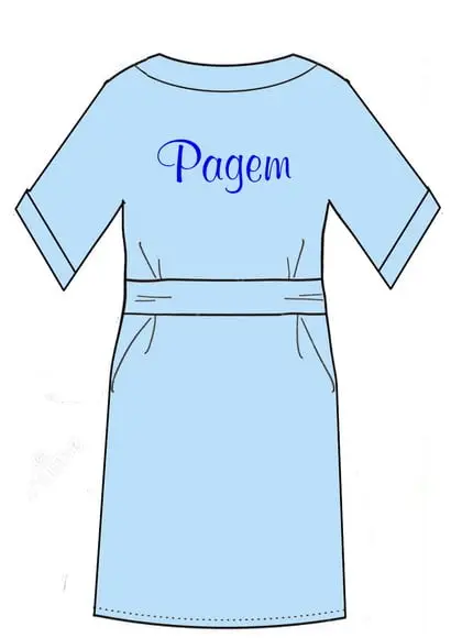 Robe Infantil Roupão Cetim Masculino Menino Pagem Azul
