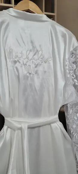 Robe Noiva Longo Manga Longa Renda Bordada Modelo Mara