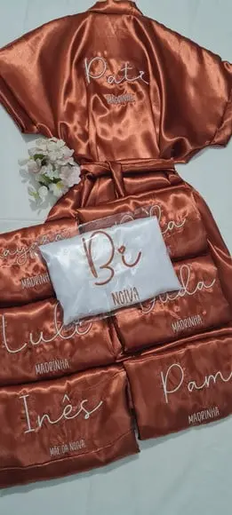 Robe Noiva Madrinha Nome Convite Casamento Terracota