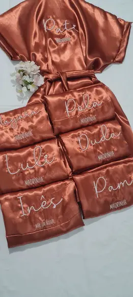 Robe Noiva Madrinha Nome Convite Casamento Terracota