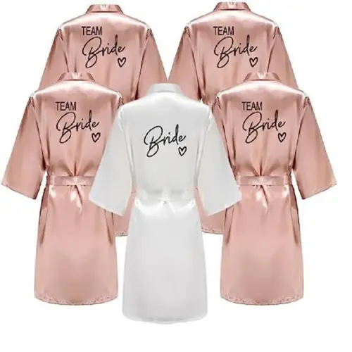 Robe Roupão Bordado Manga 3/4