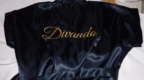 Robe Roupão Cetim Bordado Noiva Mãe Debutante
