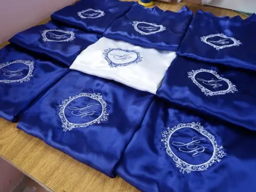 Robe Roupão Cetim Bordado Noiva Mãe Debutante