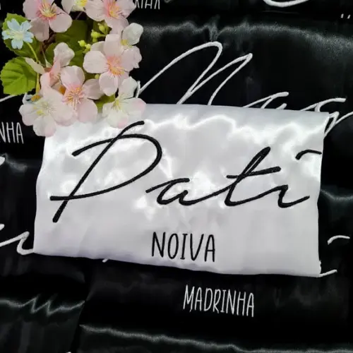 Robe roupão cetim noiva madrinha personalizado