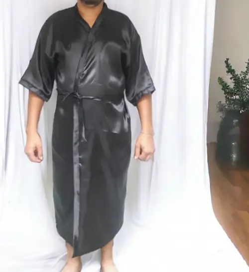 Robe Roupão Hobby Cetim Masculino Bordado Costas ou Frente