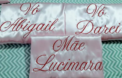 Robe roupão noiva madrinha nome bordado cargo