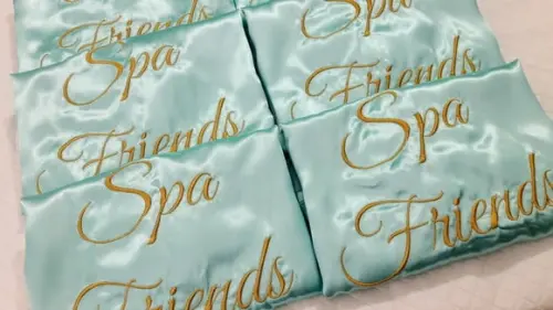Robes Infantil Bordado Spa Friends Hobby Roupão Verde Agua