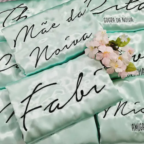 Robes Hobby Roupão Noiva Convite Casamento Madrinha Menta