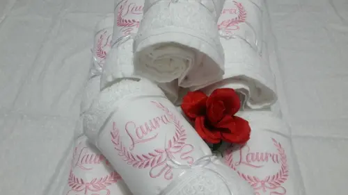 toalhas banho lembrança debutante madrinhas