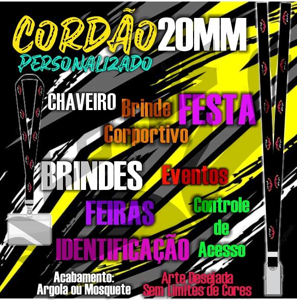 CORDÃO PERSONALIZADO PREMIUM PARA CRACHÁ, CREDENCIAL, CHAVEIROS