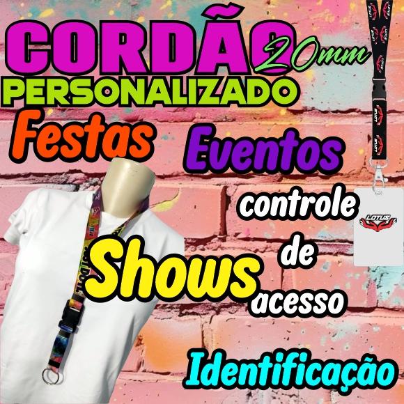 Cordão Personalizado Premium para Crachá, Credencial, Chaveiros