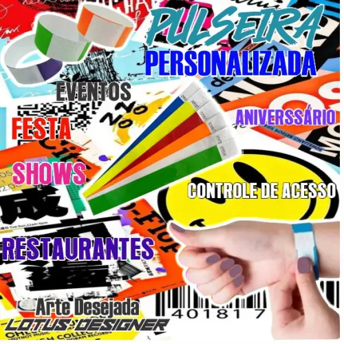 PULSEIRAS PERSONALIZADAS PARA IDENTIFICAÇÃO(FESTAS, EVENTOS EM GERAL)