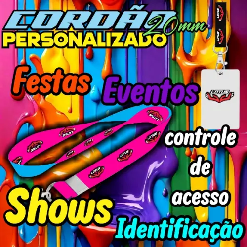 Cordão para Crachá Personalizado Festas e Eventos