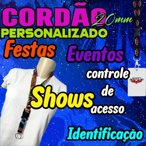 Cordão Personalizado Premium para Crachá, Credencial, Chaveiros