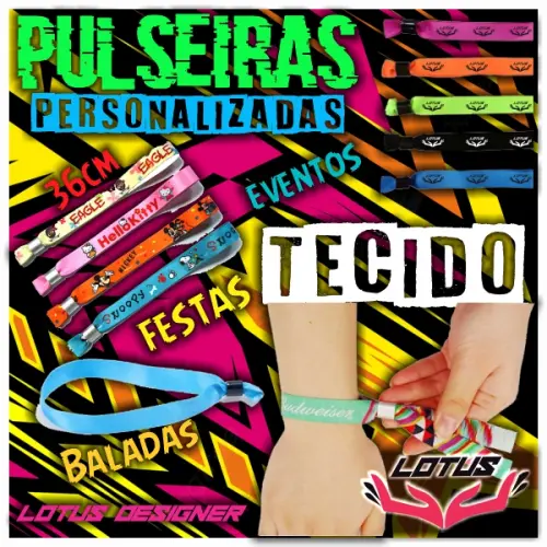 Pulseiras Personalizadas de Tecido
