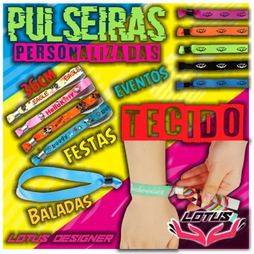 Pulseiras Personalizadas de Tecido