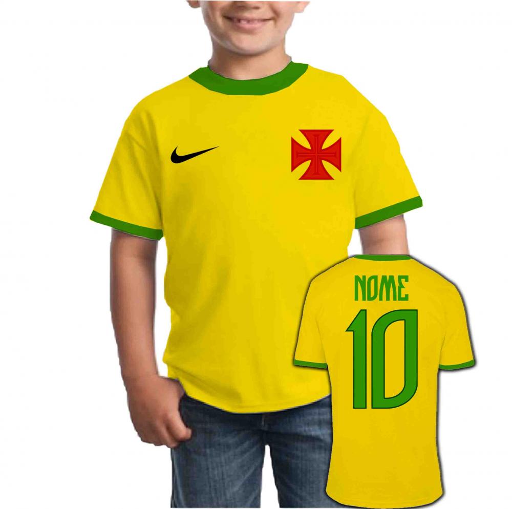 Camiseta Infantil VASCO personalizado Brasil Copa