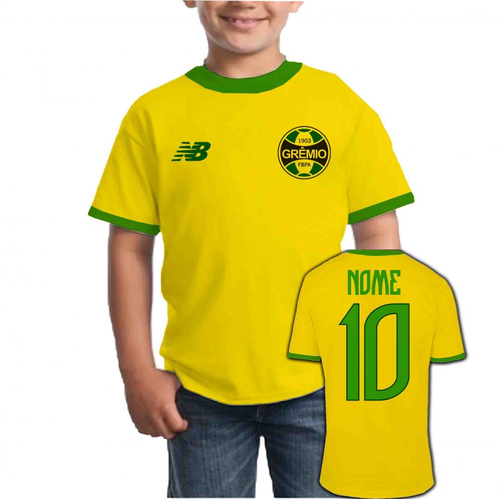 Camiseta Infantil GRÊMIO personalizado Brasil Copa