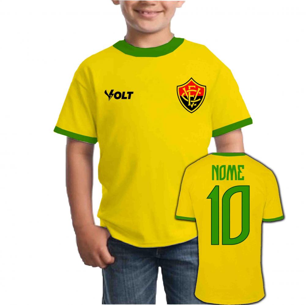 Camiseta Infantil VITÓRIA personalizado Brasil Copa