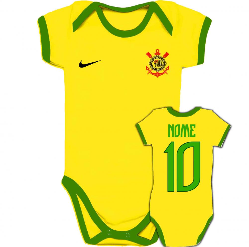 Body Infantil CORINTIANS personalizado Brasil Copa