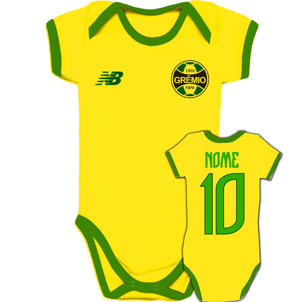 Body Infantil GRÊMIO personalizado Brasil Copa