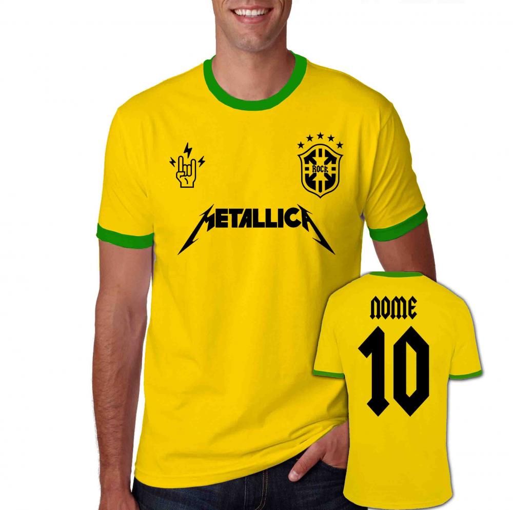 Camiseta METALLICA personalizada Brasil copa