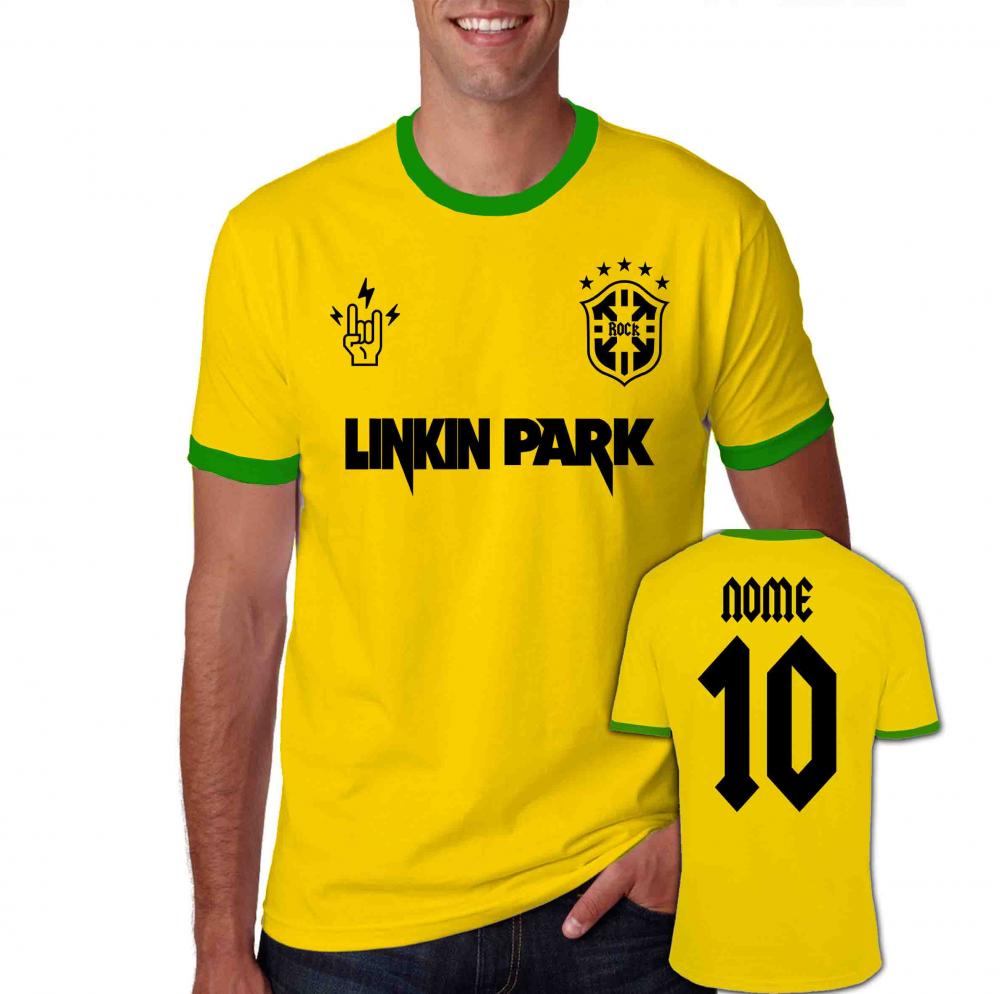 Camiseta LINKIN PARK personalizada Brasil copa