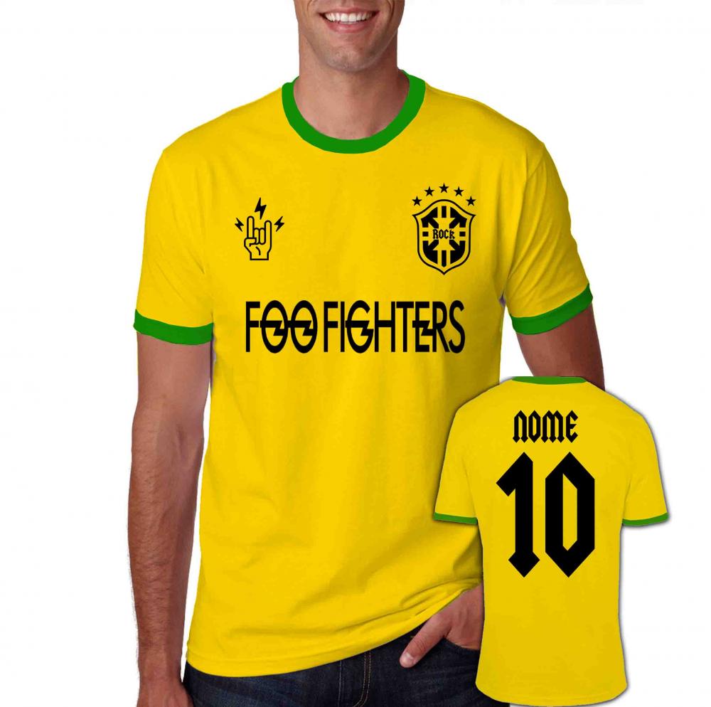 Camiseta FOO FIGHTERS personalizada Brasil copa