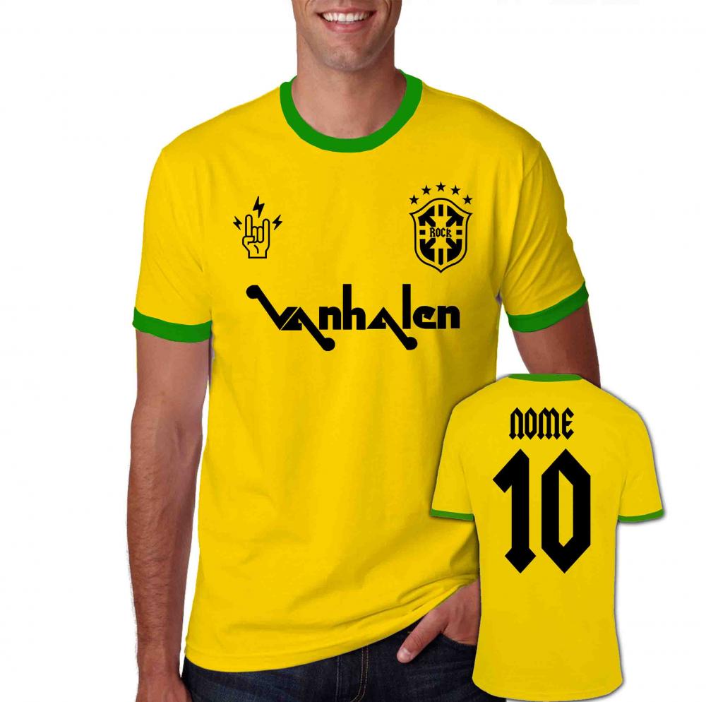 Camiseta VAN HALEN personalizada Brasil copa